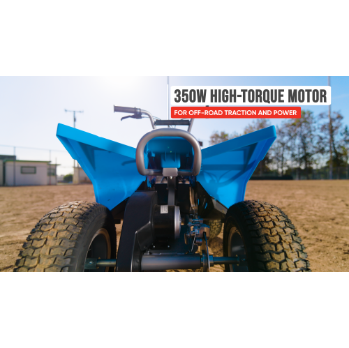 Razor Kids Electric Off Road Mini Dirt Quad Bike 4 Wheeler ATV 24 Volt, Blue