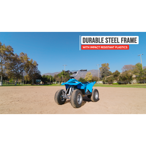 Razor Kids Electric Off Road Mini Dirt Quad Bike 4 Wheeler ATV 24 Volt, Blue