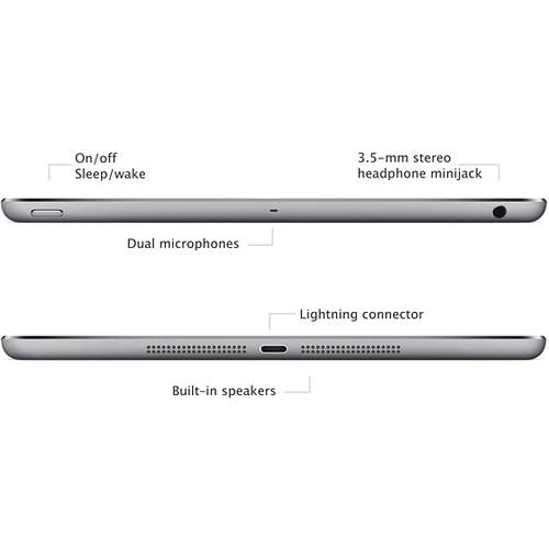 IPad Air de 1re génération 9,7&nbsp;po d'Apple 16&nbsp;Go avec Wi-Fi A1474 gris cosmique, remis à neuf