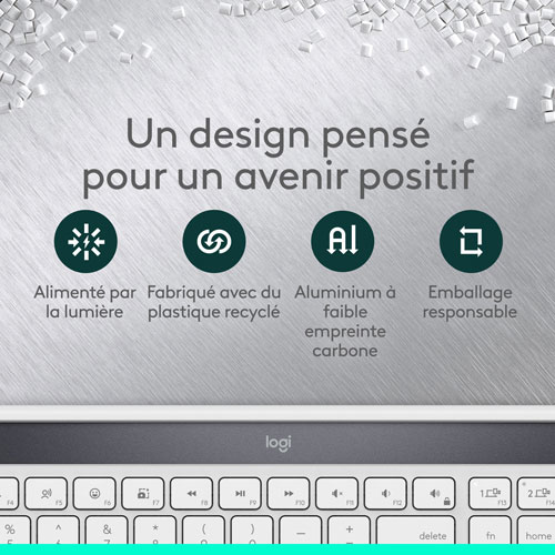 Clavier Bluetooth Signature Slim Solar+ K980 de Logitech pour Mac - Blanc cassé - Anglais - Exclusivité de Best Buy