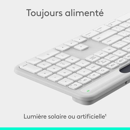 Clavier Bluetooth Signature Slim Solar+ K980 de Logitech pour Mac - Blanc cassé - Anglais - Exclusivité de Best Buy