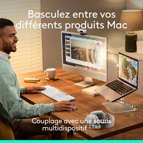 Clavier Bluetooth Signature Slim Solar+ K980 de Logitech pour Mac - Blanc cassé - Anglais - Exclusivité de Best Buy
