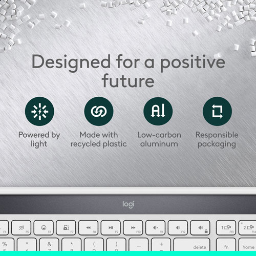 Clavier Bluetooth Signature Slim Solar+ K980 de Logitech pour Mac - Blanc cassé - Anglais - Exclusivité de Best Buy