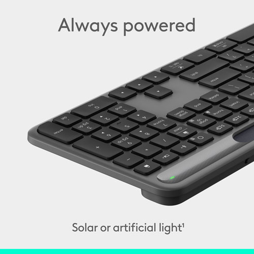 Clavier Bluetooth Signature Slim Solar+ K980 de Logitech - Anthracite - Anglais - Exclusivité Best Buy