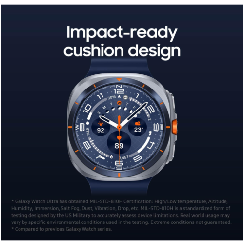 Samsung Galaxy Watch Ultra Smartwatch - 2025 Version, 47mm, Titanium Gray, LTE - Durable Titanium Casing, Cushion Design, Quick Button, AI-Powered