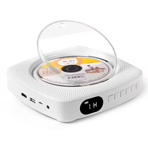 Lecteur CD, haut-parleur haute fidélité Bluetooth, lecteur flash USB, minichaîne audio auxiliaire, radio FM, support mural et de bureau avec