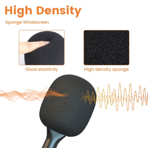 Mic Handle for DJI RODE Microphone Handheld Stand, Interview Microphone Rig for All Lavalier Mic, for Vlogging/ Interview/ Podcast/ Reports