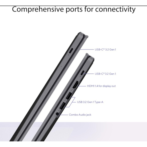 ASUS Chromebook Plus CX34 Laptop 14" FHD Intel i3-1215U Processor 128GB 8GB Chrome OS Gray Refurbished Good