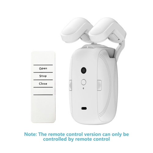 Automatic curtain opener with remote control, single Roman rod, simple operation, convenient and fast -
