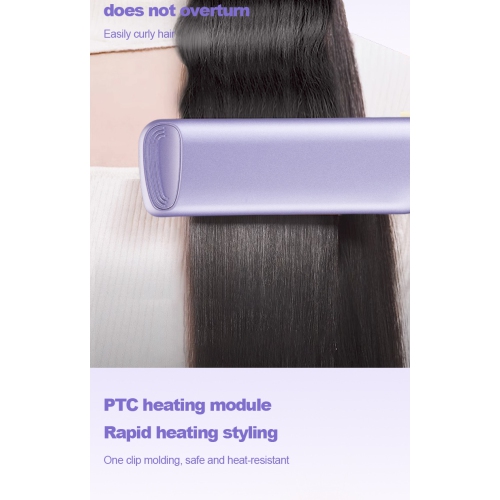 New Egg Roll Curler Water Wave Three-Tube Curling Iron Lazy Home Curling Iron 20mm Wet and Dry Dual Use PTC Heating - Purple American Standard