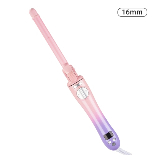 Fer à friser automatique avec affichage numérique, utilisation à sec/humide, mini ourson en laine rotative automatique avec bangs pour cheveux courts