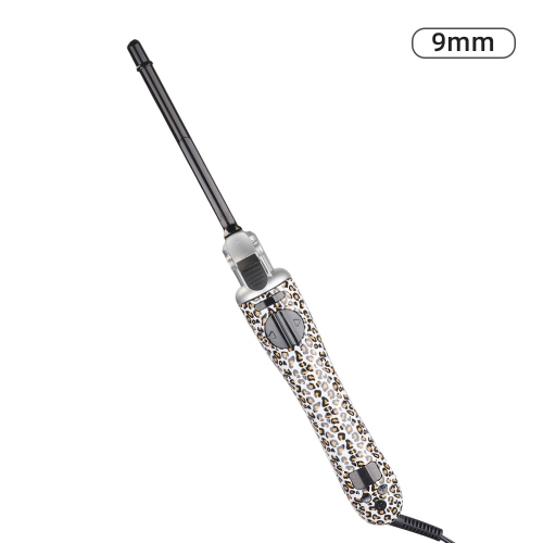 Fer à friser automatique avec affichage numérique, utilisation à sec/humide, rotation automatique - Mini fer à friser en laine avec bangs pour