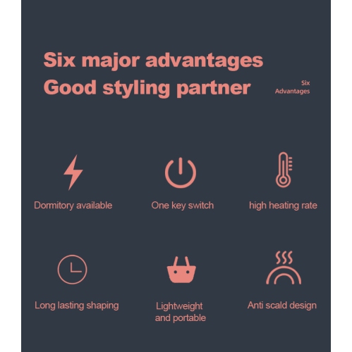 Peigne à friser LCD, fer à friser, sans dommages aux cheveux, peigne lissant chauffant électrique, peigne sec/humide - Rose