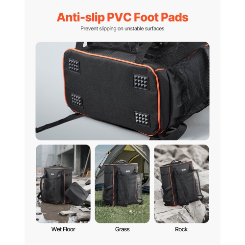 VEVOR 33L Welding Backpack, with Insulated Bag & Helmet Bag, 600D Polyester Extreme Gear Pack for Tools and Helmet, Multi-Purpose Gear Storage Bag