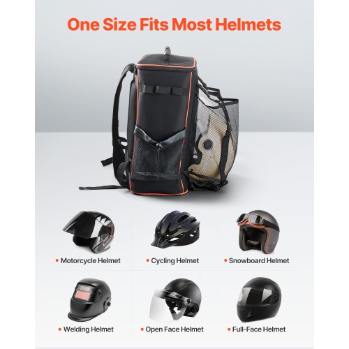 VEVOR 33L Welding Backpack, with Insulated Bag & Helmet Bag, 600D Polyester Extreme Gear Pack for Tools and Helmet, Multi-Purpose Gear Storage Bag