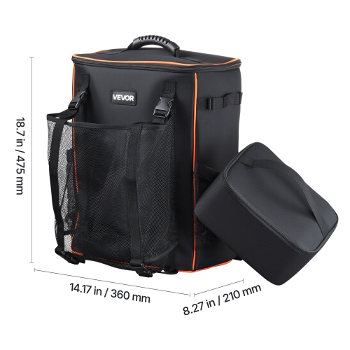 VEVOR 33L Welding Backpack, with Insulated Bag & Helmet Bag, 600D Polyester Extreme Gear Pack for Tools and Helmet, Multi-Purpose Gear Storage Bag