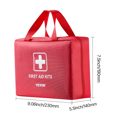 VEVOR 420 Pieces First Aid Kit, 600D Nylon Large Survival First Aid Bag, Emergency Medical Supplies, for Home, Car, Office, Travel, Camping, Truck,