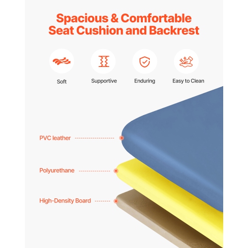 VEVOR 3-Position Geri Chair Recliner, Movable Medical Recliner Chairs with 4 Wheels, Soft Padded Seat & Detachable Tray, Ideal for Hospital, Nursing