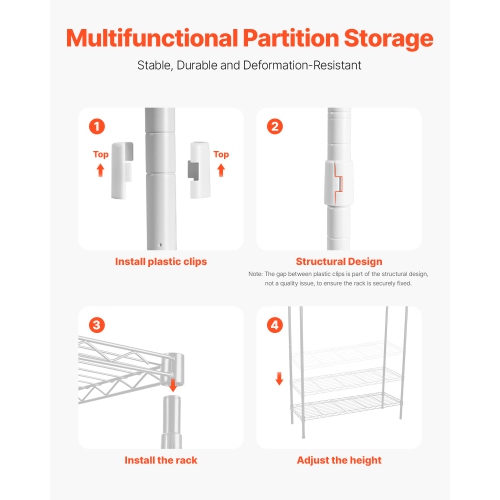 VEVOR 4 Tiers Over Washer and Dryer Storage Shelves, Laundry Room Drying Rack with Hanger Rod and Hooks, Two Rows Adjustable Washer Shelves Space