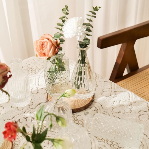 NIERBO Mini Bud Vases As Wedding Centerpieces for Tables, Clear Bud Vases for Flowers, Small Flower Vases Suitable for Birthday Party, Anniversary,