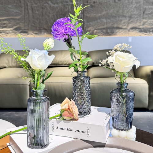 Mini Bud Vases Set of 24 Wedding Centerpieces for Tables, Black Bud Vases for Flowers, Small Flower Vases Suitable for Birthday, Anniversary, Wedding