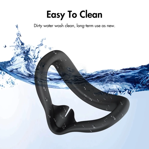 2PCS Silicone VR Face Cover with Anti-Leakage Nose Pad VR Silicone Mask Cover Protective Eye Pad for Meta Quest 3S VR Accessories(Black+Grey)