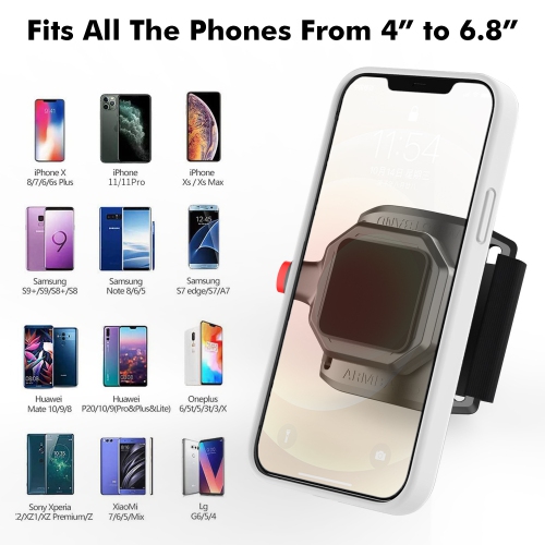 Sports Wrist Band Mobile Phone Holder Running Fitness Wrist Strap,Outdoor Activities Phone Holder for Various Phone model(4''-6.8'')