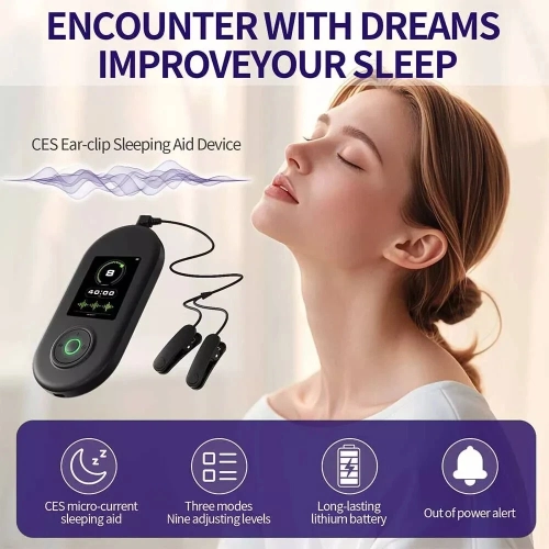 Advanced Therapeutic Sleep Aid Device With Vagus Nerve Stimulation Ear Clip Technology For Insomnia Relief And Deep Relaxation