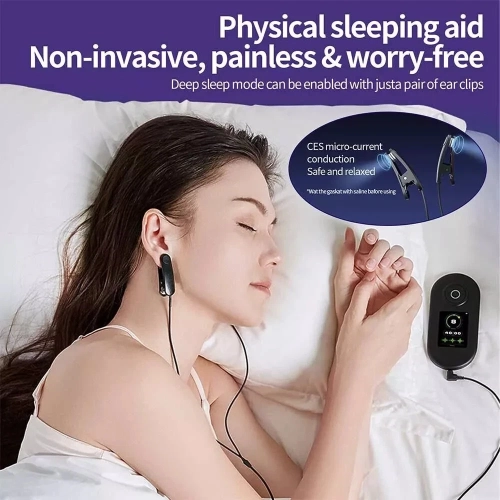 Advanced Therapeutic Sleep Aid Device With Vagus Nerve Stimulation Ear Clip Technology For Insomnia Relief And Deep Relaxation