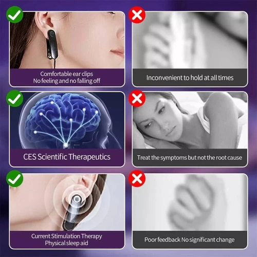 Advanced Therapeutic Sleep Aid Device With Vagus Nerve Stimulation Ear Clip Technology For Insomnia Relief And Deep Relaxation
