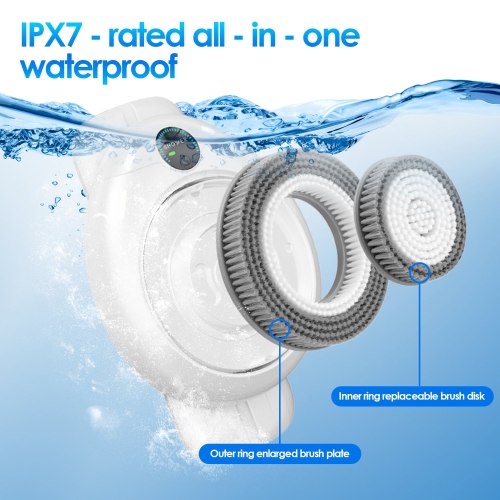 Wall Mounted Shower Back Scrubber With Smart Wall Mounted Exfoliating Brush 4 Replaceable Brush Heads For Shower Use