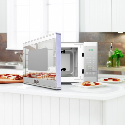 Total Chef Countertop Microwave Oven, 1100W, 1.3 Cu Ft, Digital Touch Controls, Stainless Steel