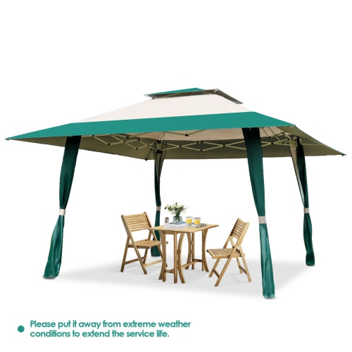 Gymax Patio Outdoor Heavy Duty 13'x13' Folding Canopy Shelter Awning Tent Gazebo Companion