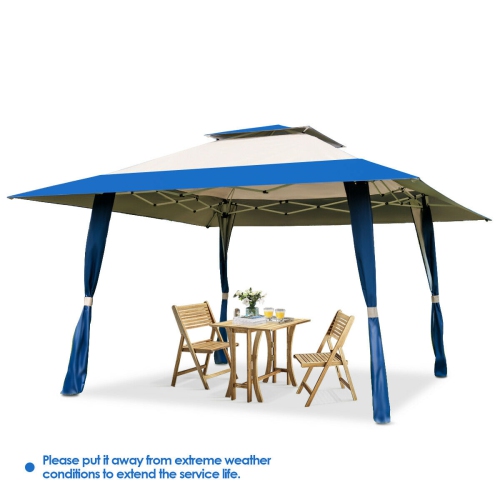 Gymax Patio Outdoor Heavy Duty 13'x13' Folding Canopy Shelter Awning Tent Gazebo Companion