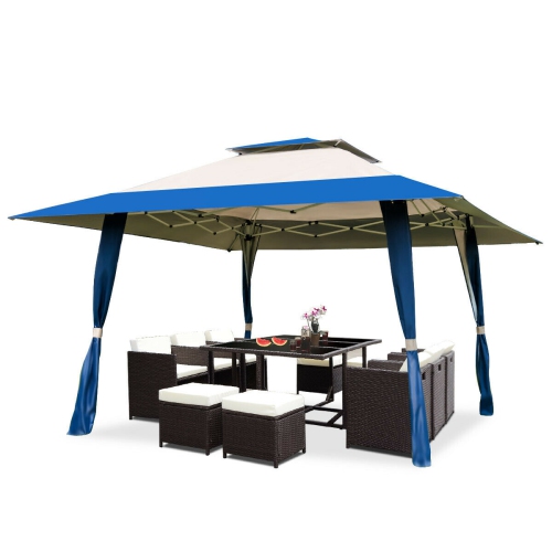 Gymax Patio Outdoor Heavy Duty 13'x13' Folding Canopy Shelter Awning Tent Gazebo Companion