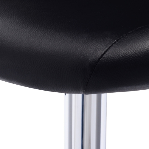 Gymax Adjustable PU Leather 2PC Bar Stools Black