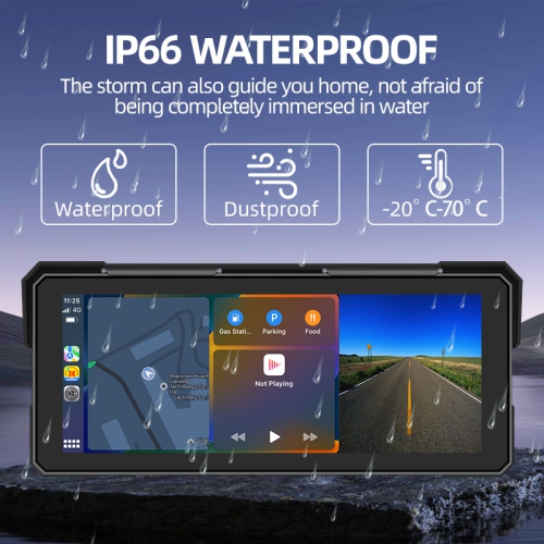 Caméra d'enregistreur de conduite Wi-Fi ultra-nette CarPlay sans fil de 8,1 pouces pour motocyclette et navigation cyclable