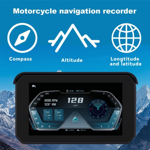 CarPlay pour moto à écran de 5 pouces pour système de navigation Android avec surveillance de la pression des pneus