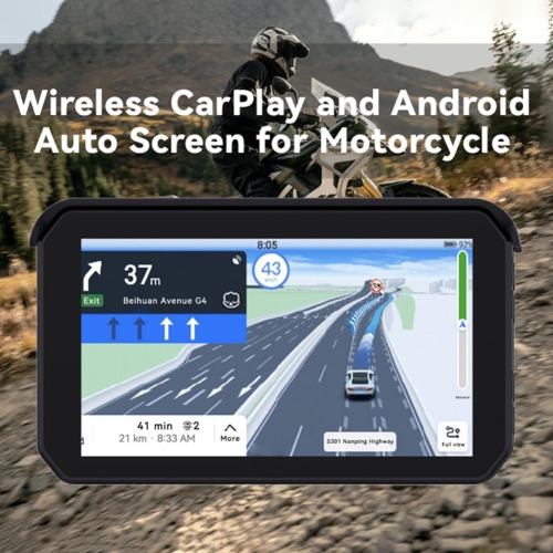 CarPlay pour moto à écran de 5 pouces pour système de navigation Android avec surveillance de la pression des pneus
