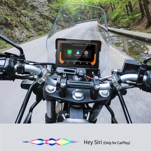 Projection d'écran sans fil CarPlay de 5 pouces pour motocyclette avec surveillance de la pression des pneus