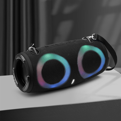 MINI-XTREME3RGB War Drum 3rd Generation Bluetooth Speaker with Plug-in Card and Subwoofer, Portable Built-in Battery - Black