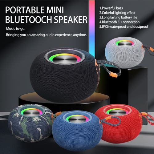 Hot Selling P PRO1 Round Bluetooth Speaker, Outdoor Portable Mini Speaker, Home DIY Portable Subwoofer, Bluetooth Connection, Built-in Lithium