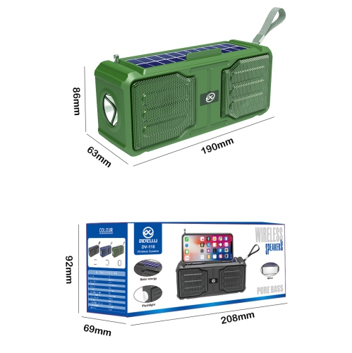 MINI-XTREME3RGB War Drum 3rd Generation Bluetooth Speaker with Plug-in Card and Subwoofer, Portable Built-in Battery - Gray