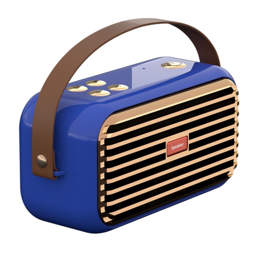 Bluetooth Speaker Card Radio Wireless Retro Portable Outdoor Portable Bluetooth Speaker Wireless Music Speaker with Call Portable Speaker - Blue