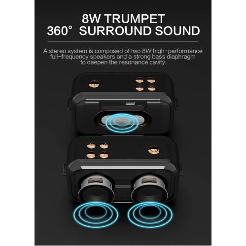 Bluetooth Speaker Card Radio Wireless Retro Portable Outdoor Portable Bluetooth Speaker Wireless Music Speaker with Call Portable Speaker - Blue