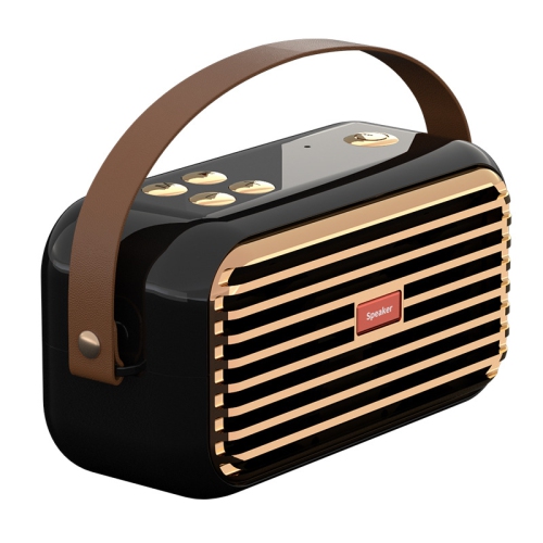 Bluetooth Speaker Card Radio Wireless Retro Portable Outdoor Portable Bluetooth Speaker Wireless Music Speaker with Call Portable Speaker - Black