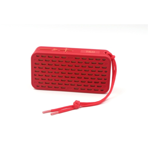 Portable Bluetooth Speaker Outdoor Lanyard Mini Card Speaker Wireless Subwoofer TWS Speaker - red