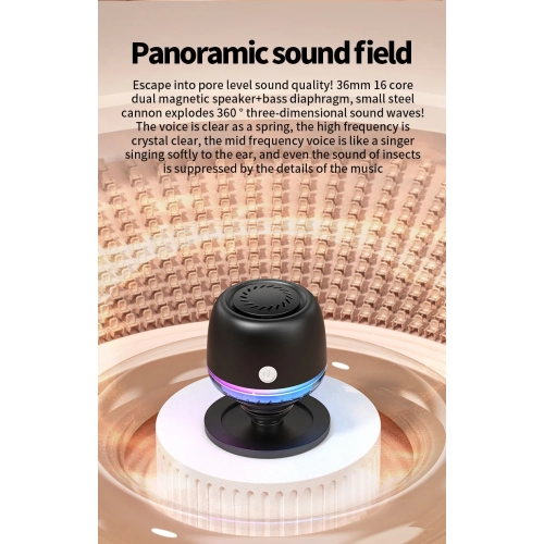 IPX6 Waterproof Magnetic Bluetooth Speaker Phone Holder Audio Subwoofer Mini Bluetooth Speaker, High Volume Home Theater Sound System Magnet Speaker