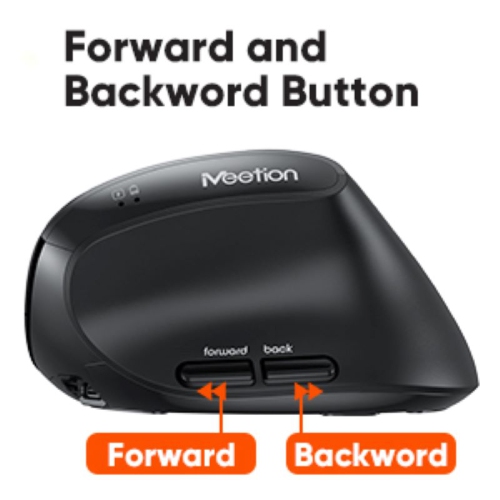 MEETION Ergonomic Wireless Keyboard & Mouse Set, Split Design with Cushioned Palm Rest, 4 Adjustable DPI Vertical Mouse, Rechargeable Full Size, Black