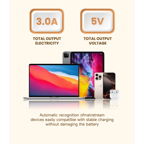 US standard power socket strip with overload protection, 110V-980U [white] US standard 2 meters - 9 sockets